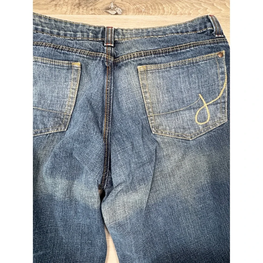 Vintage Jordache Lo-Rise Flare Jeans Women 15/16 Blue Dark‎ Wash Button Fly